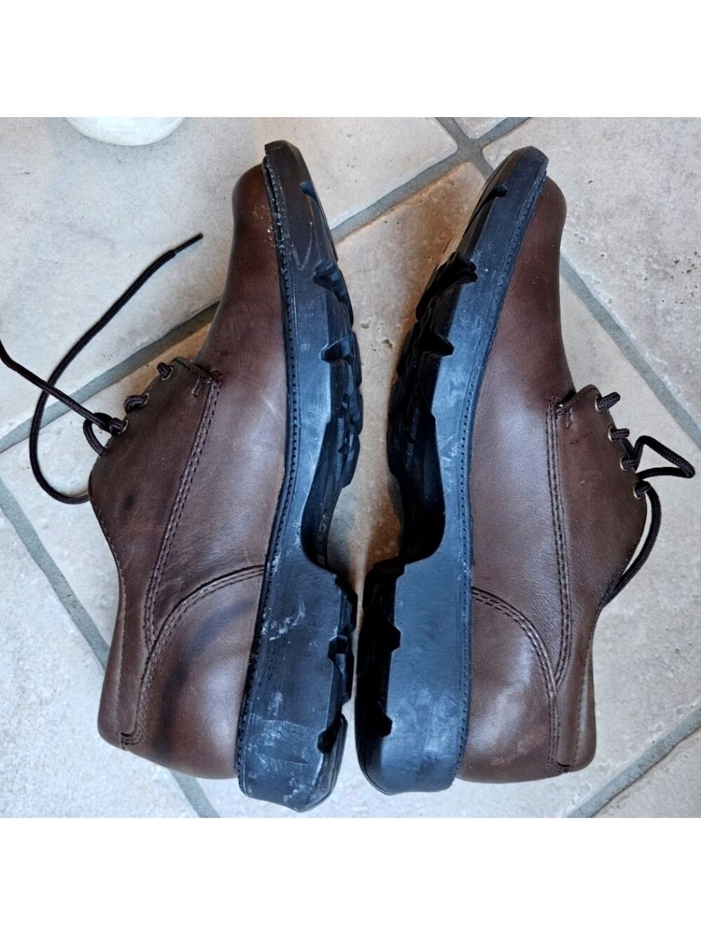 Timberland Waterpoof Lace Up Lug Shoes Brown Leather 8 NWOT - Picture 6 of 11